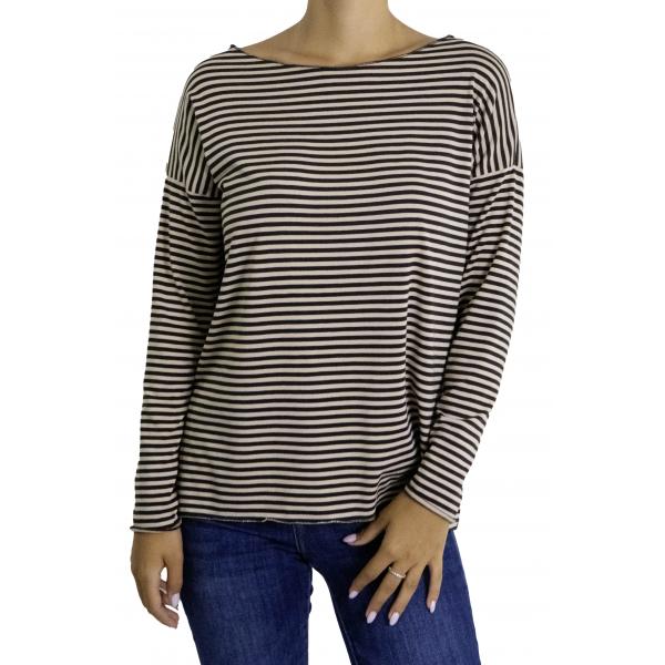 maglia a righe con manica lunga
